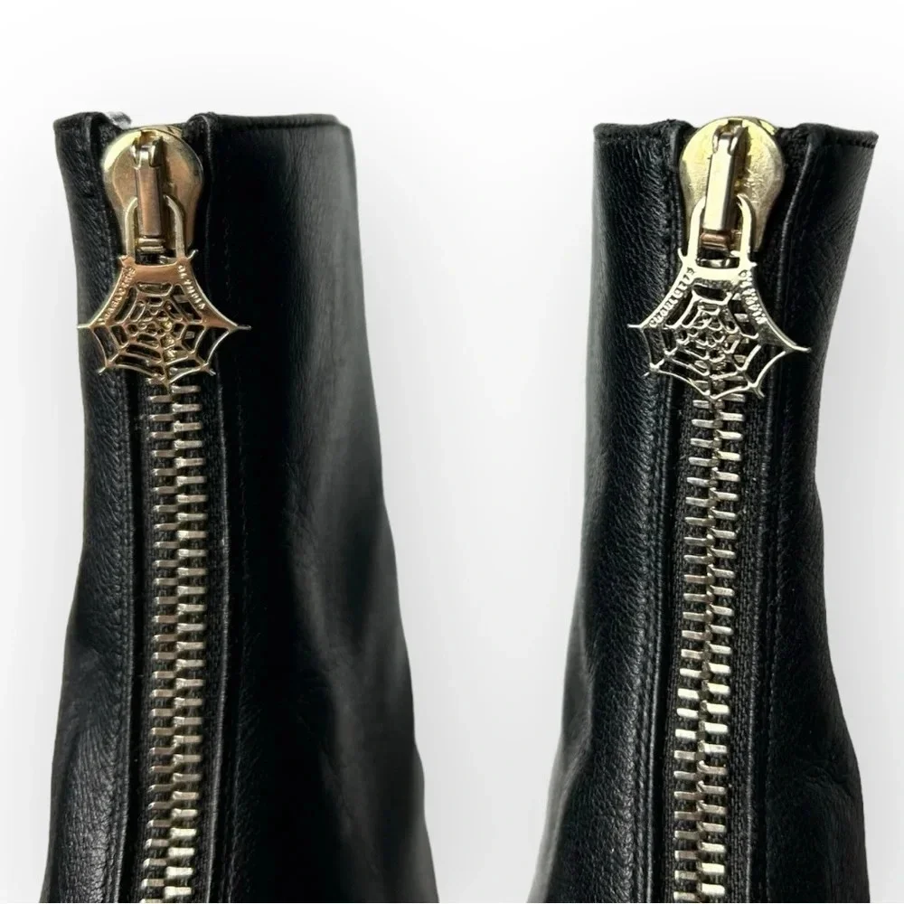 Charlotte Olympia Black  Lucinda Golden Platform Ankle Boot 36.5 - Picture 6 of 12